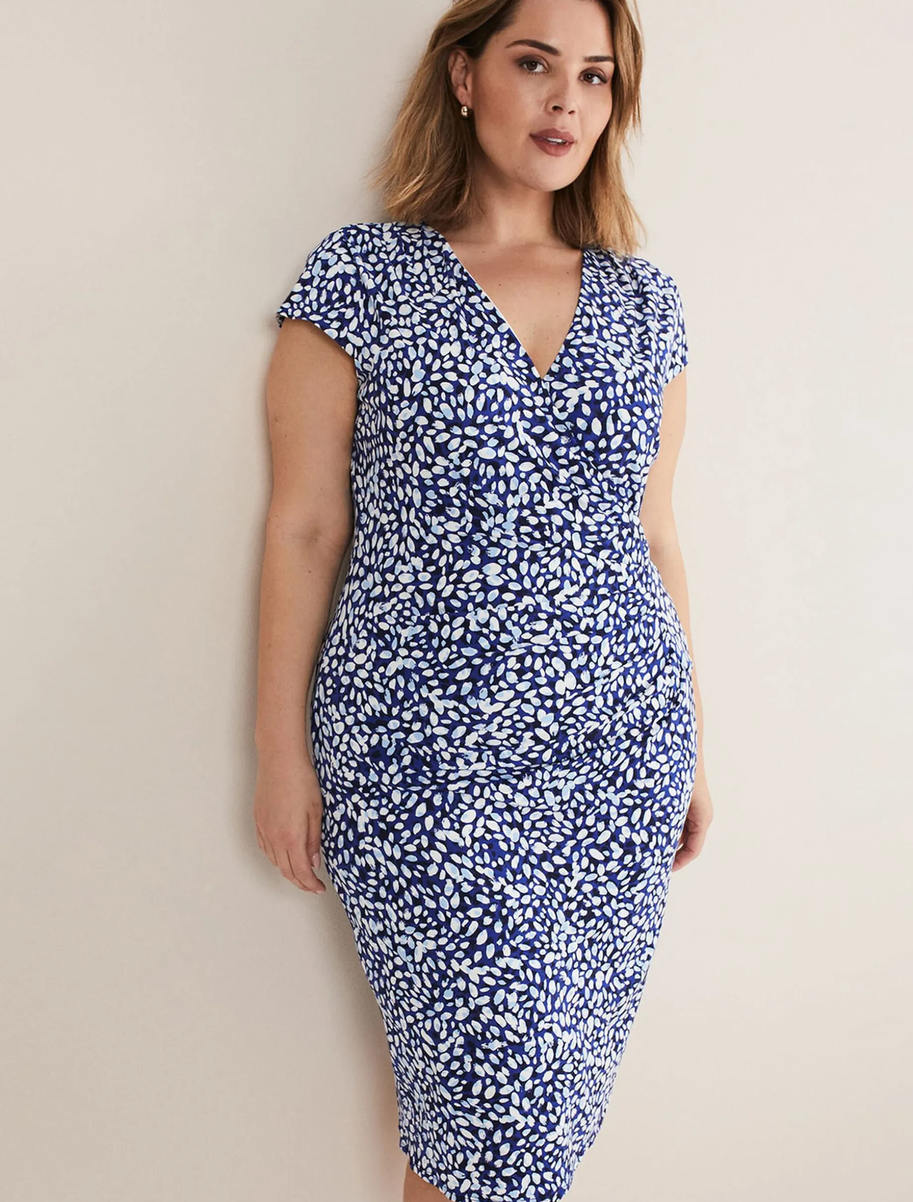 Brooke Printed Wrap Dress
