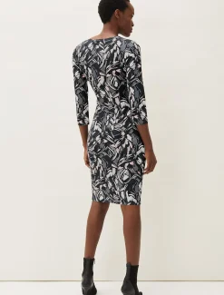 Bryony Abstract Print Jersey Dress