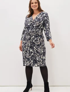 Bryony Abstract Print Jersey Dress