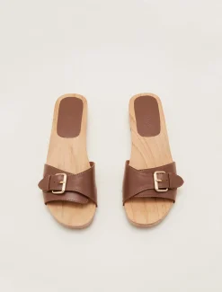 Buckle Front Clog Sandal