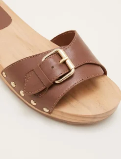 Buckle Front Clog Sandal