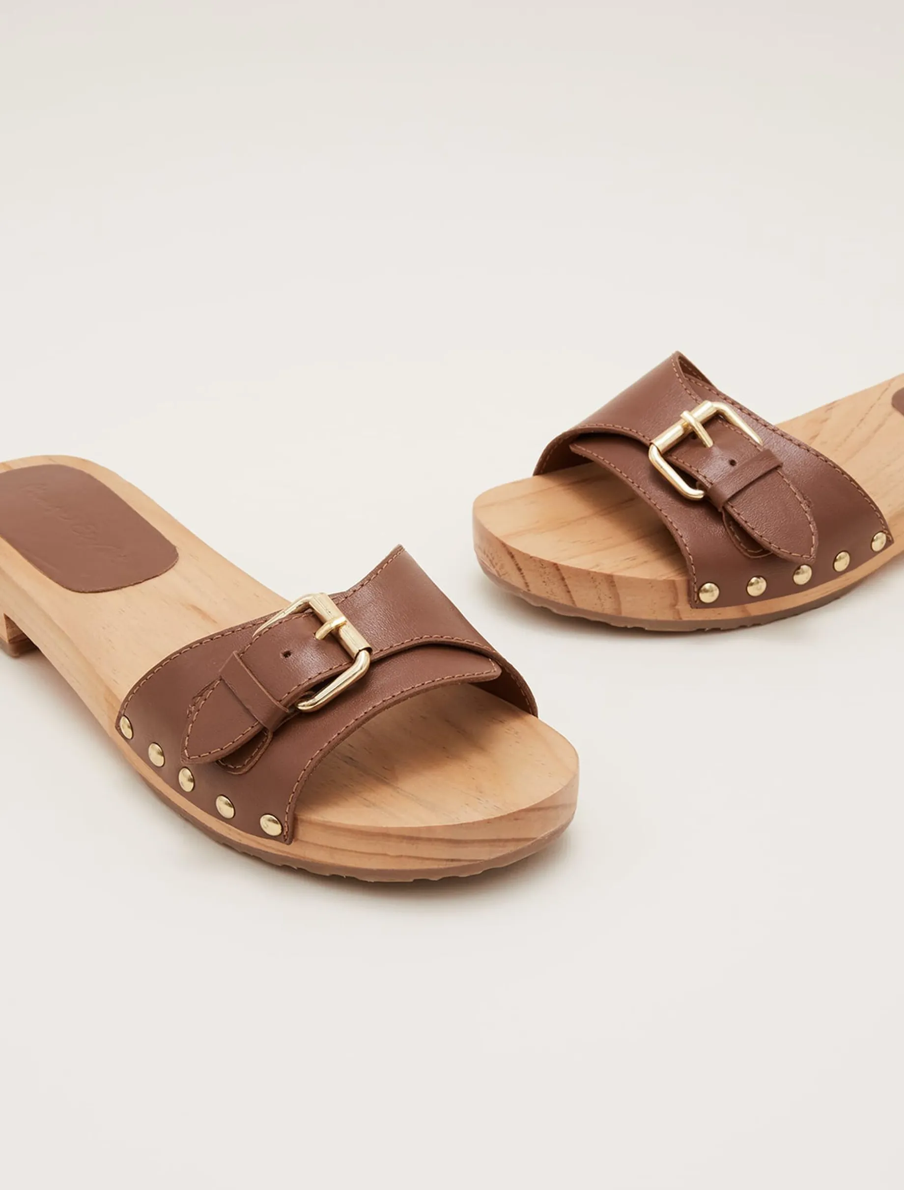 Buckle Front Clog Sandal