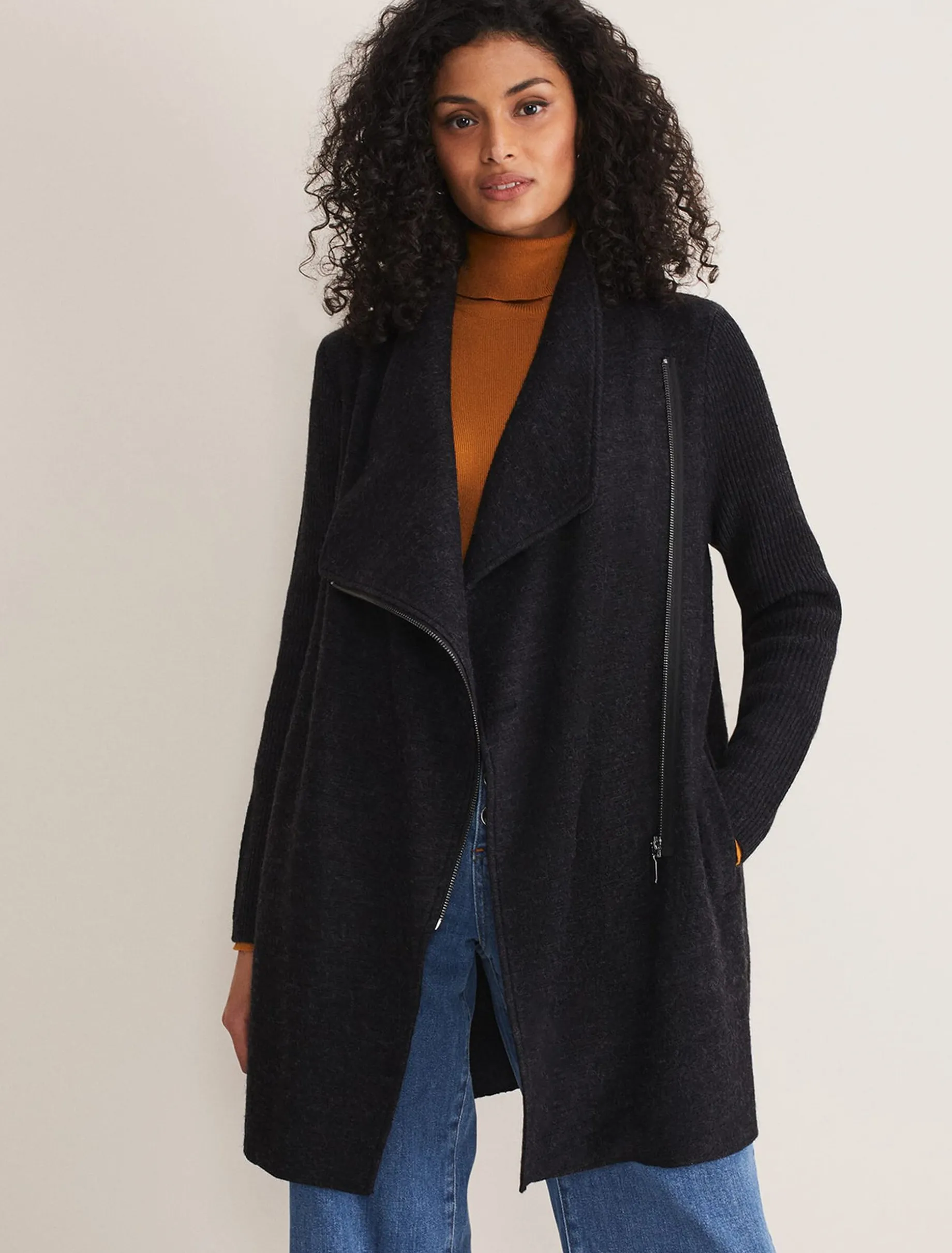 Byanca Zip Knit Coat