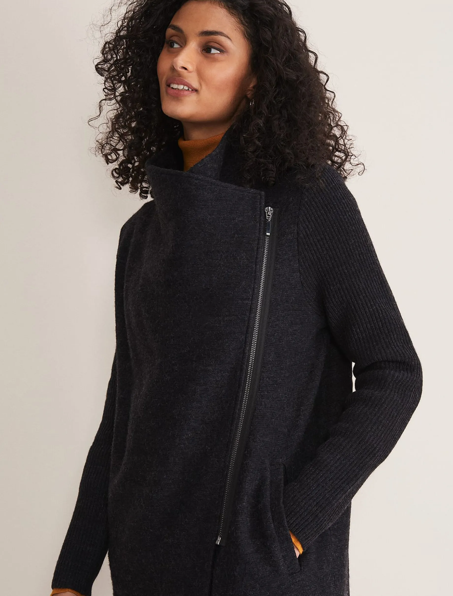 Byanca Zip Knit Coat