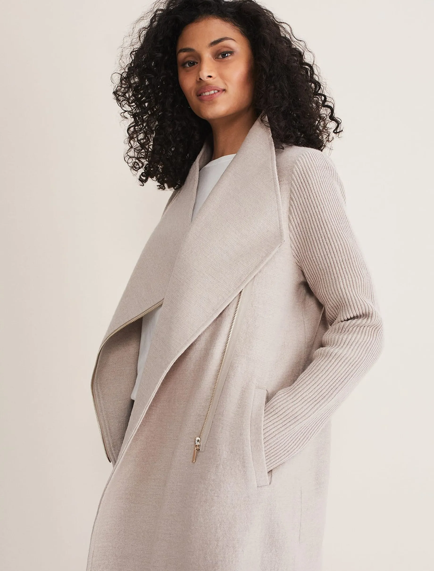 Byanca Zip Knit Coat