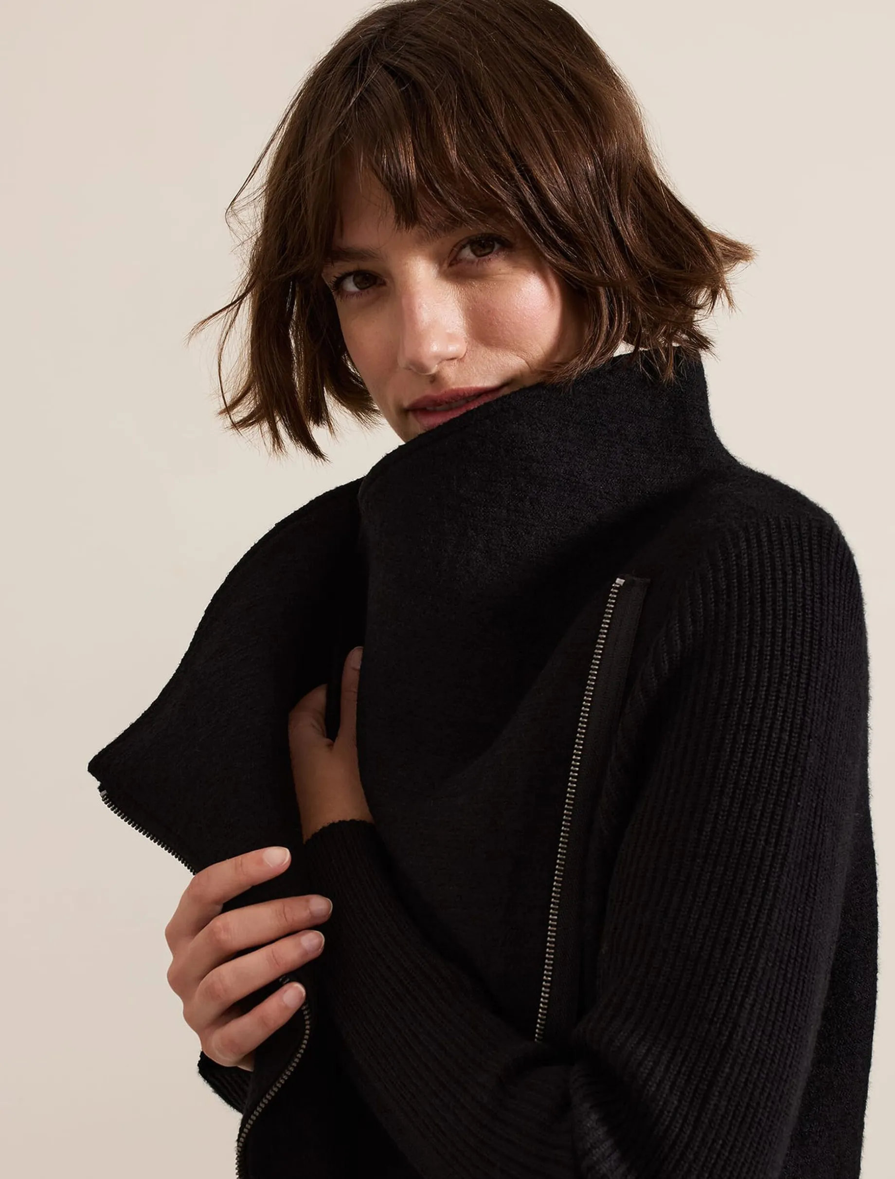 Byanca Zip Knit Coat