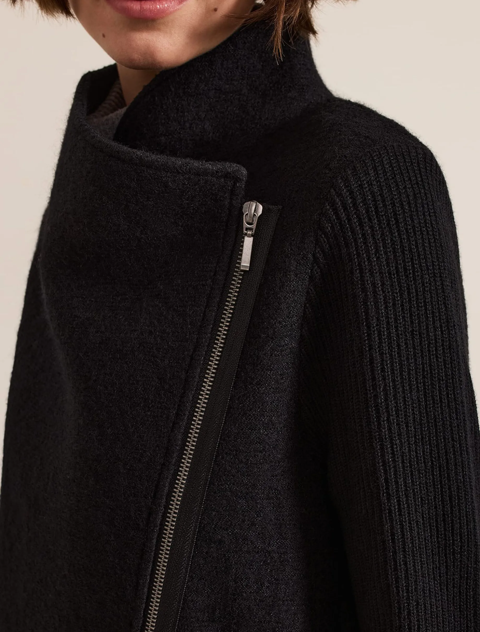 Byanca Zip Knit Coat