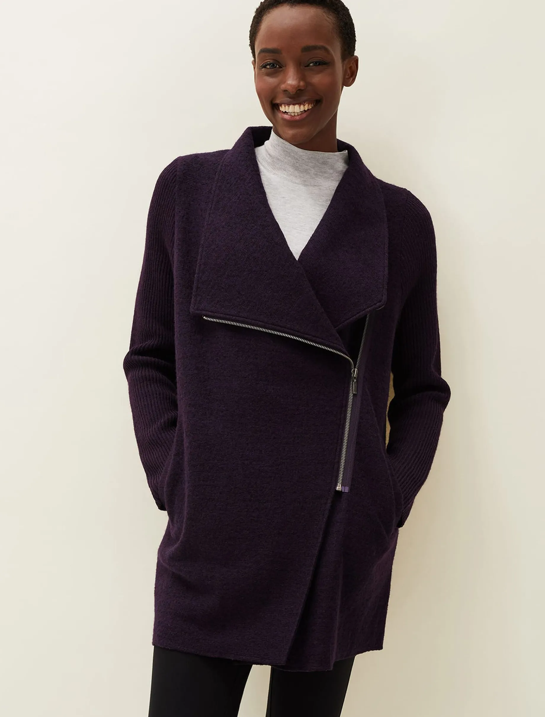 Byanca Zip Knit Coat