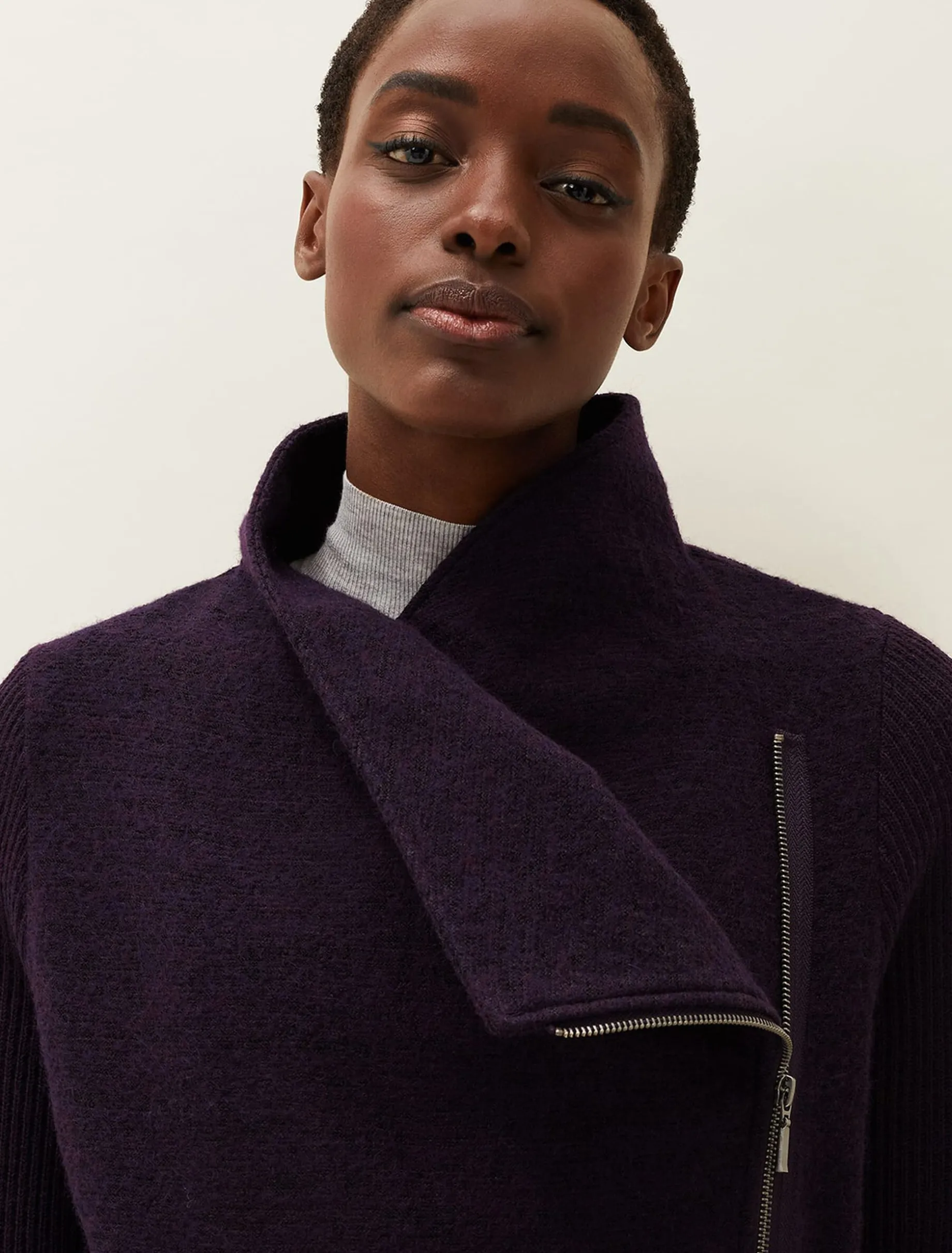 Byanca Zip Knit Coat