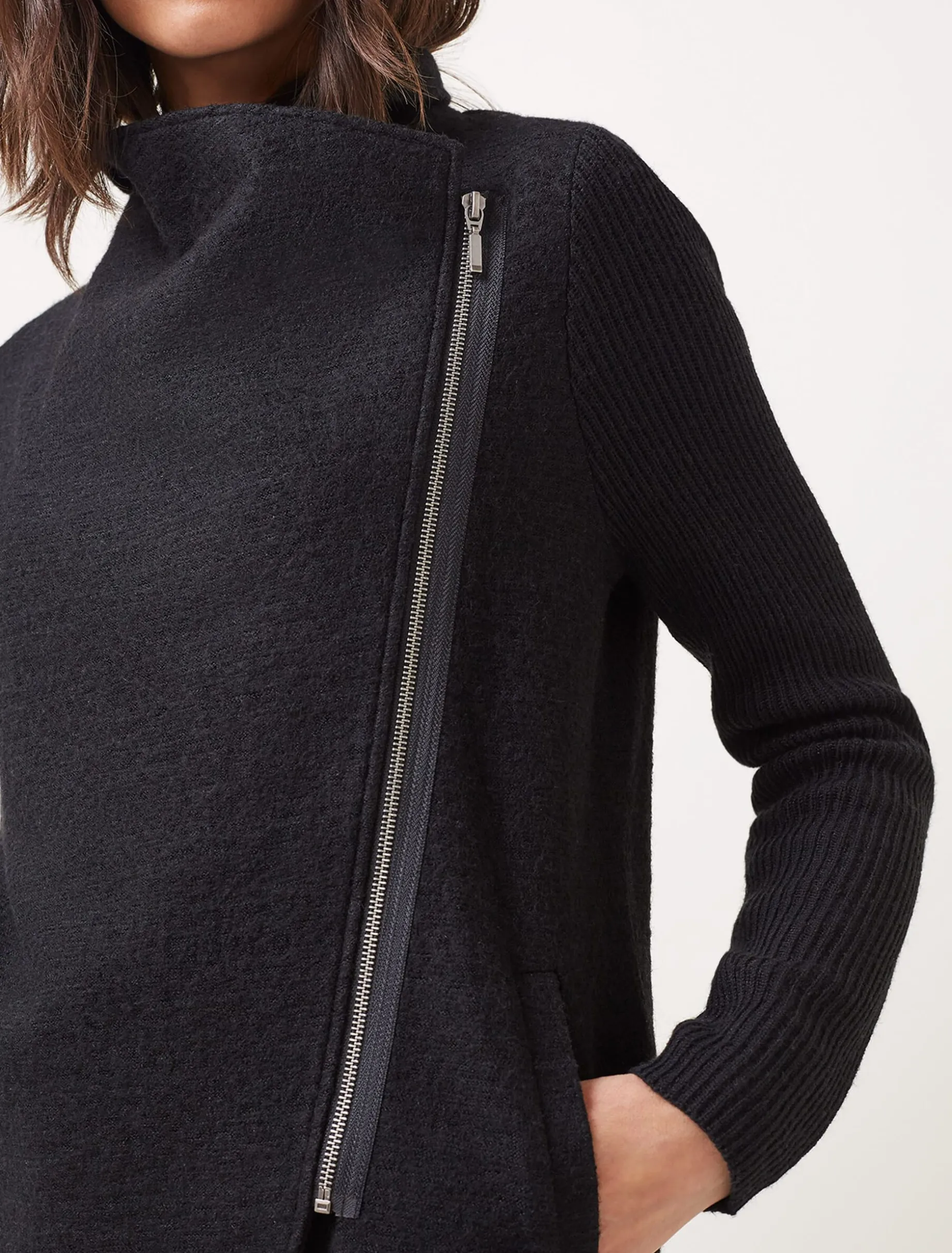 Byanca Zip Knit Coat