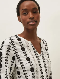 Caela Broderie Blouse