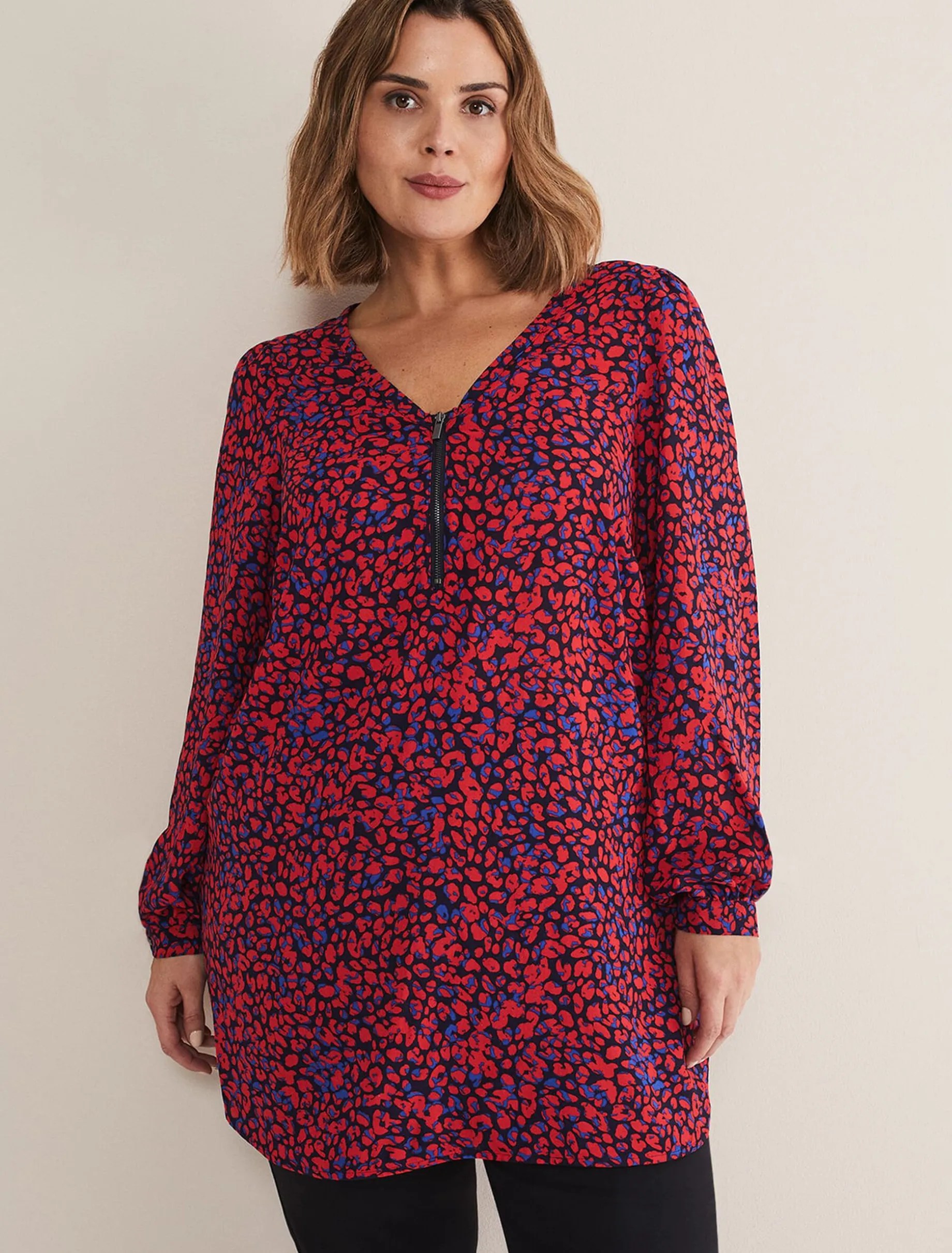 Caelen Printed Tunic Blouse