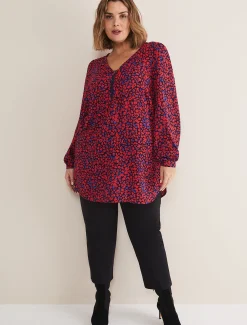 Caelen Printed Tunic Blouse