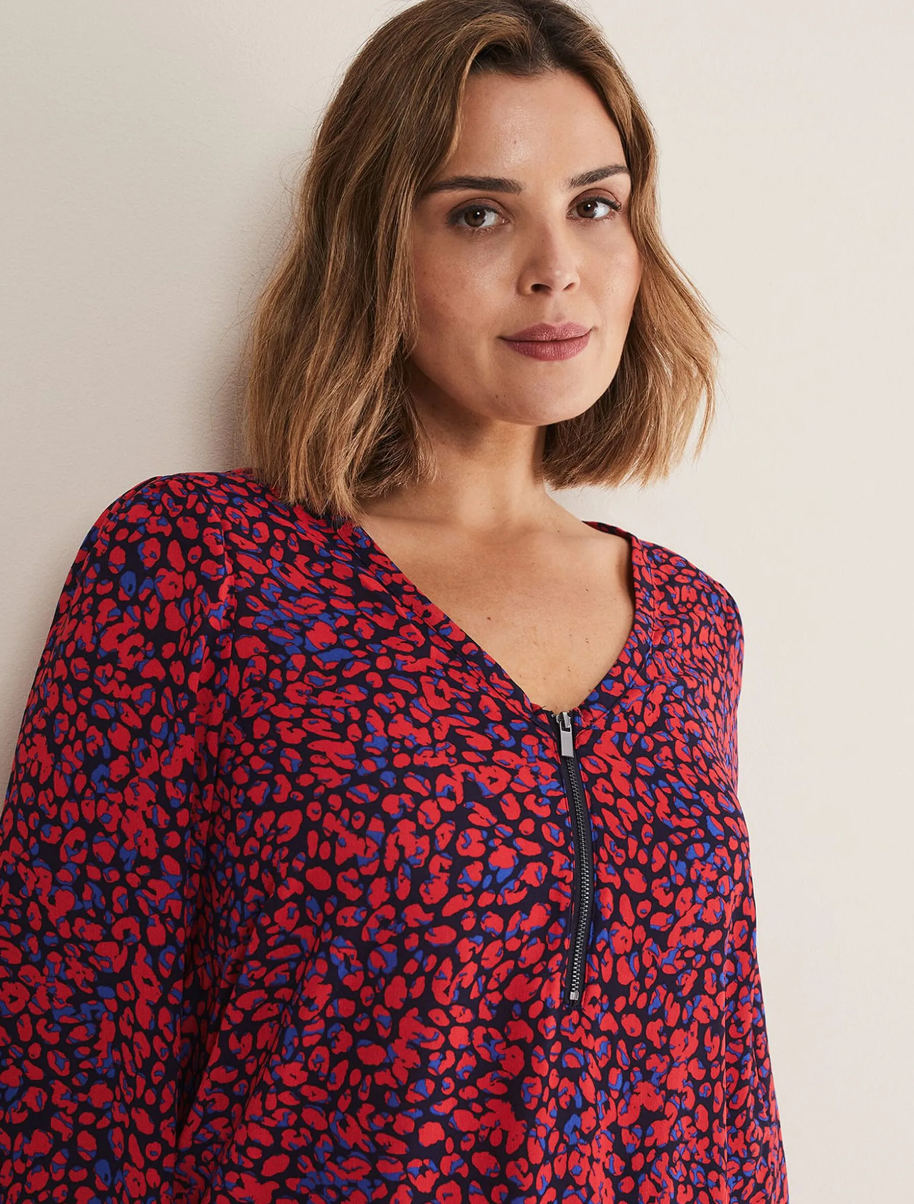 Caelen Printed Tunic Blouse