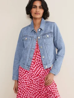Caitlin Cropped Denim Jacket