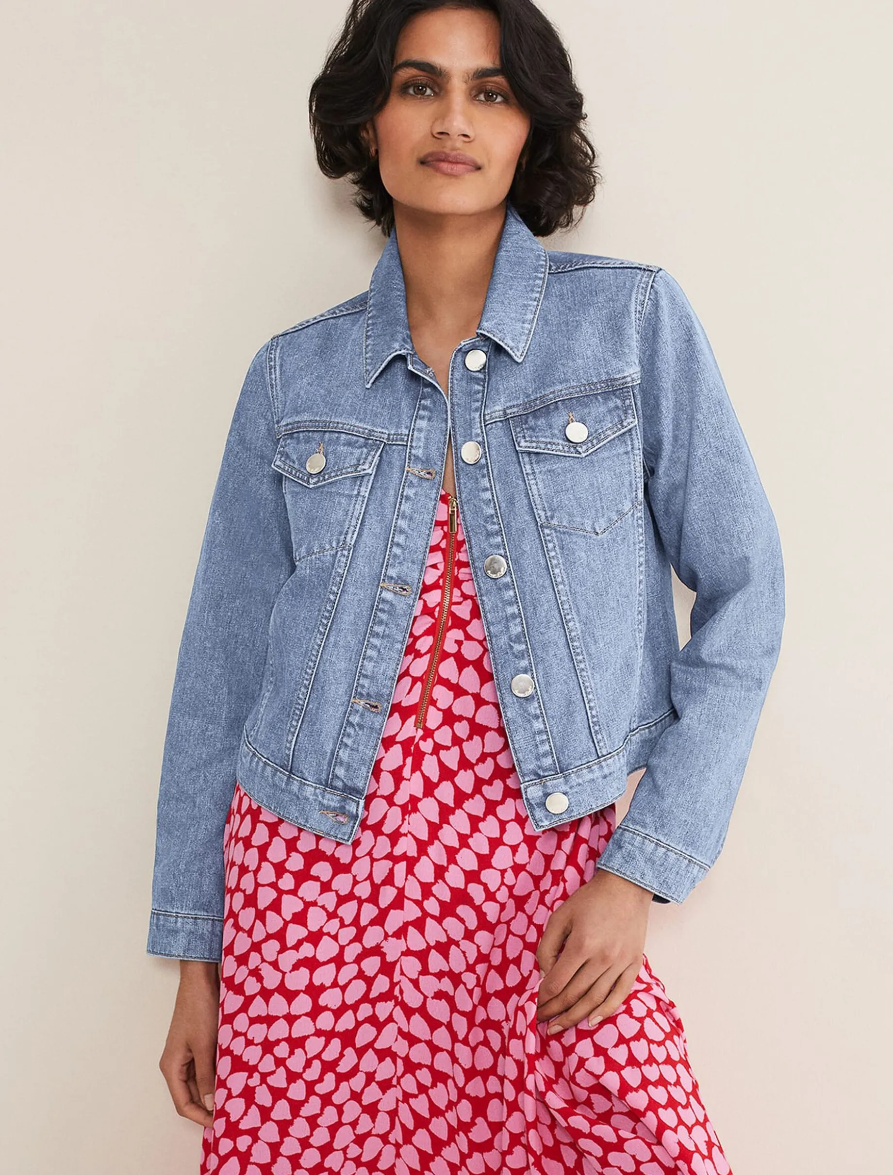 Caitlin Cropped Denim Jacket