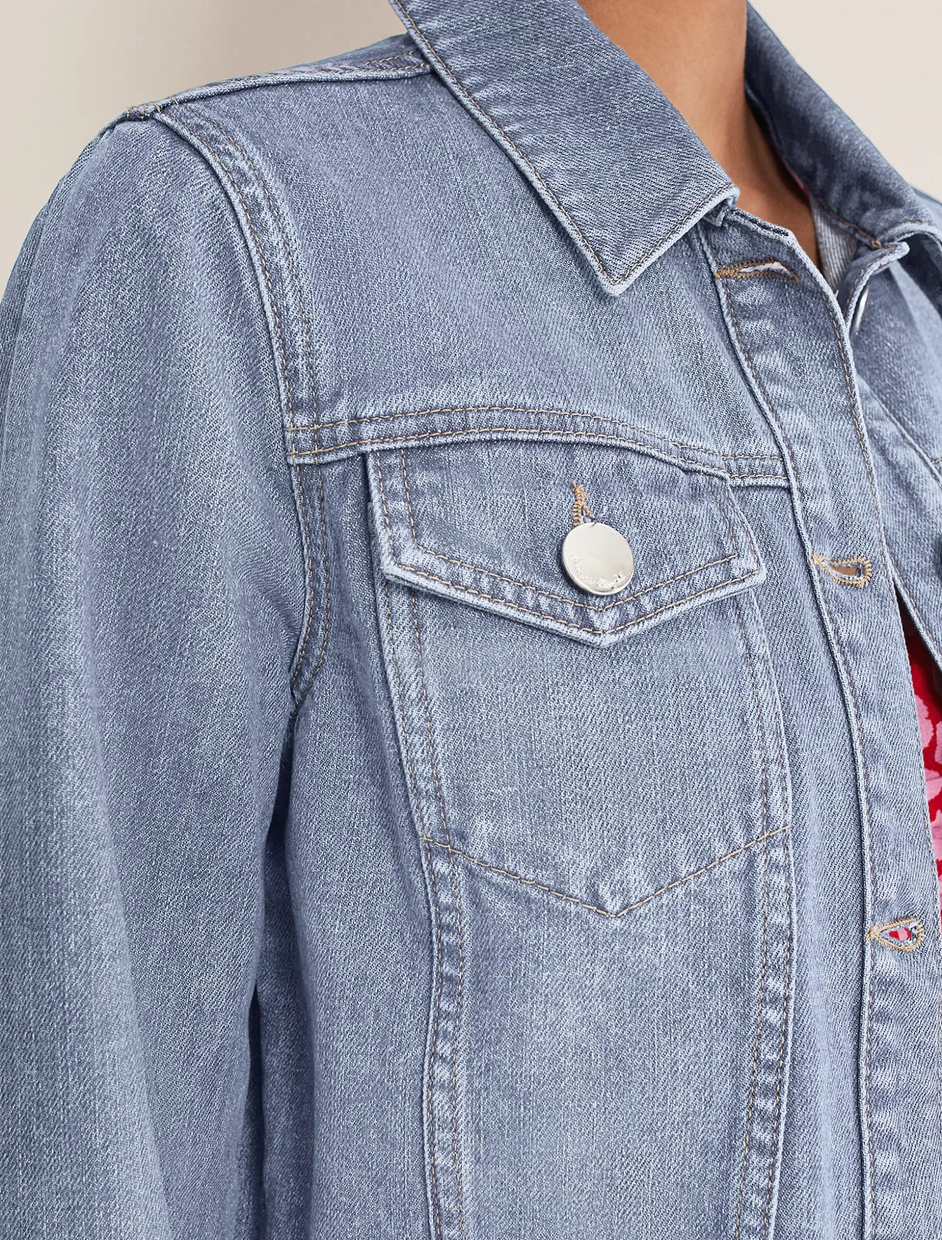 Caitlin Cropped Denim Jacket