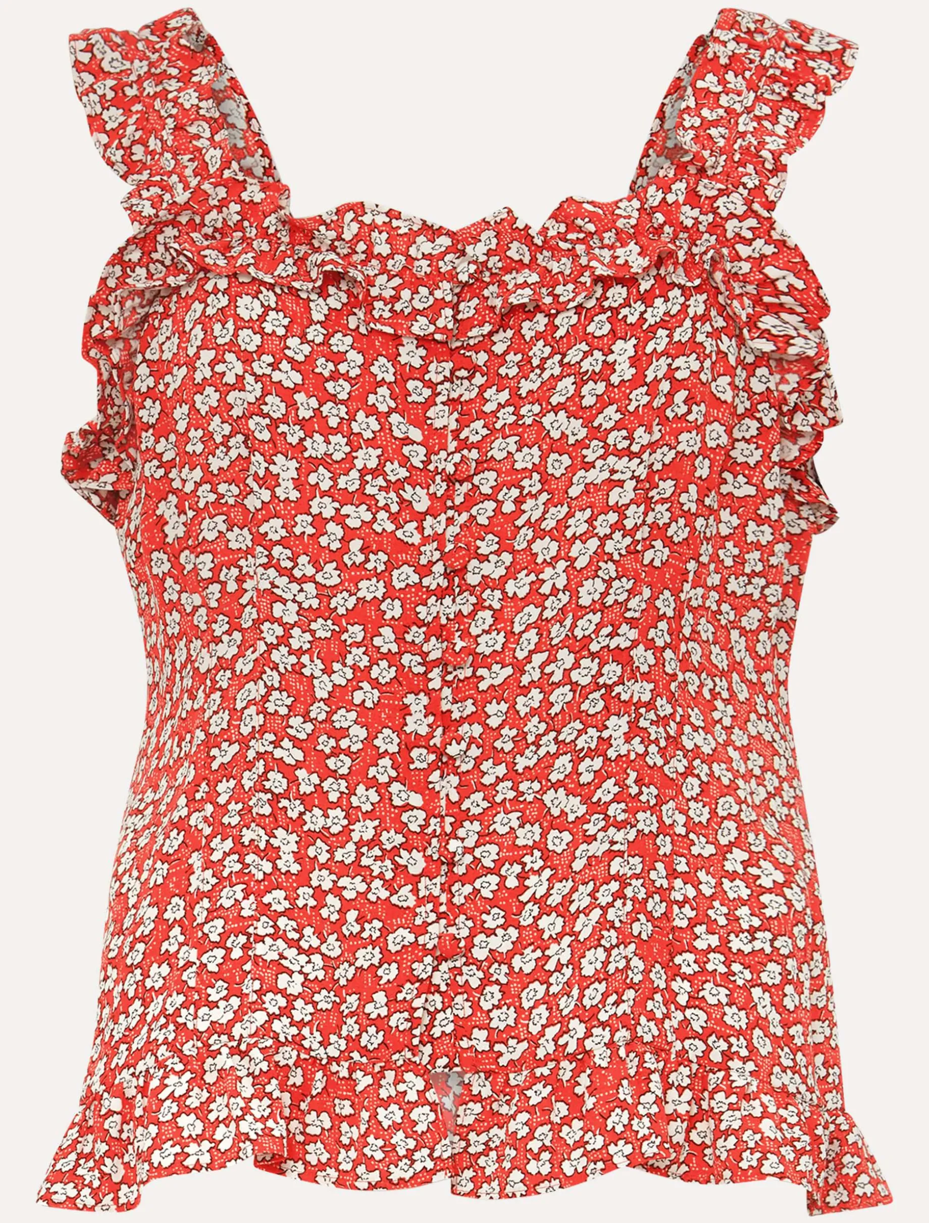 Callista Ditsy Floral Frill Cami Blouse