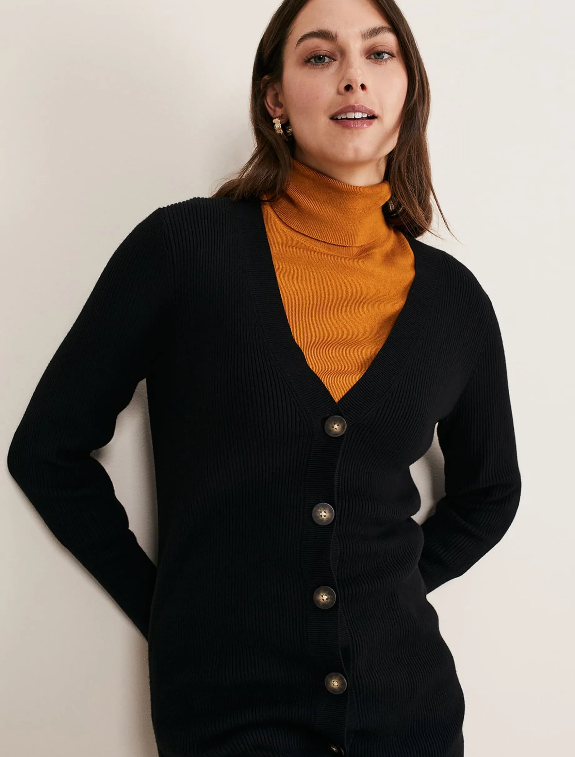 Camille Ribbed Longline Cardigan