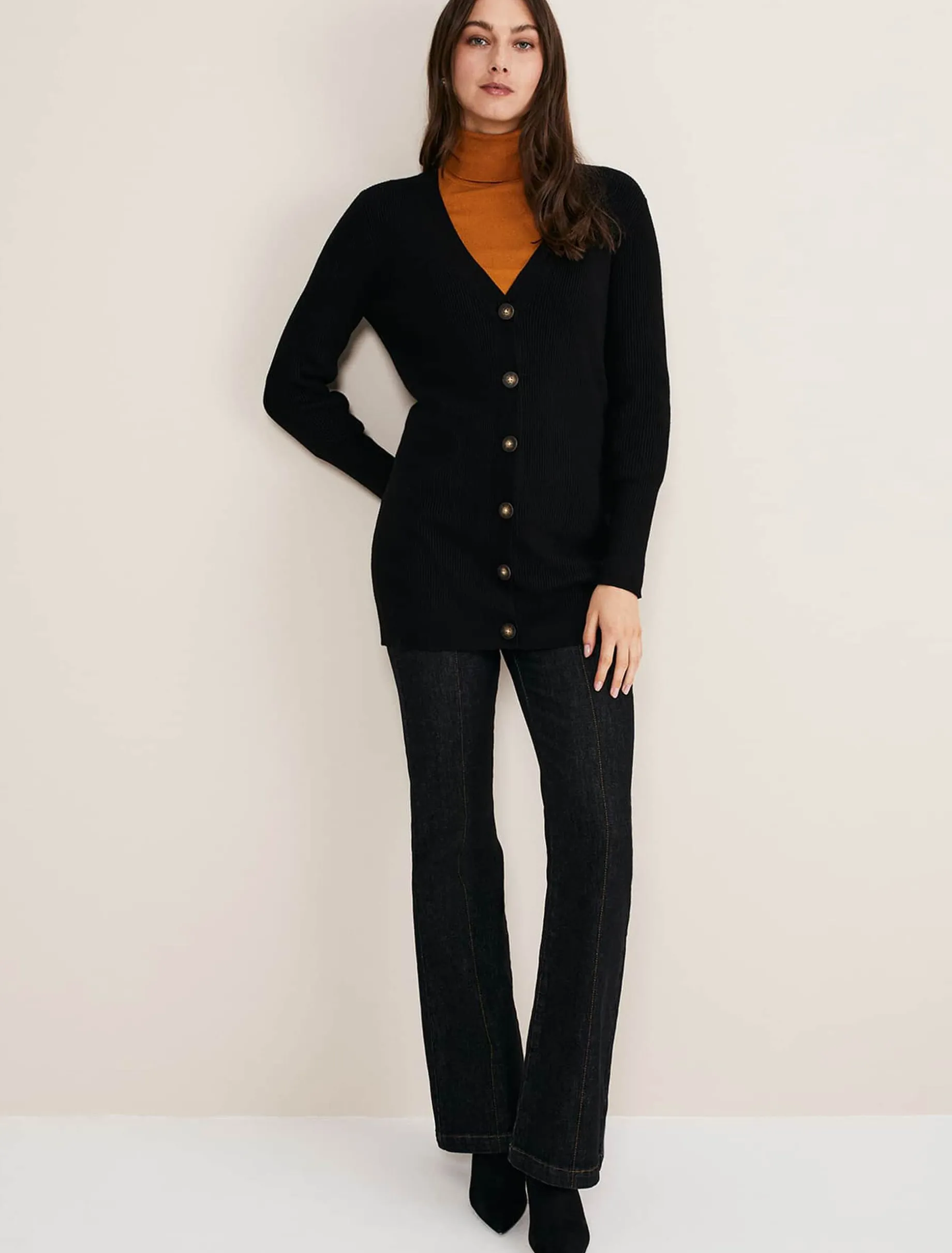 Camille Ribbed Longline Cardigan