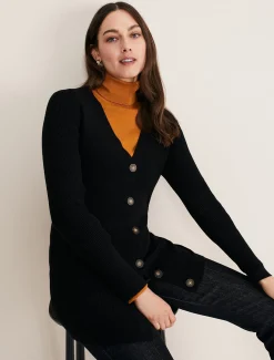 Camille Ribbed Longline Cardigan