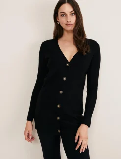 Camille Ribbed Longline Cardigan