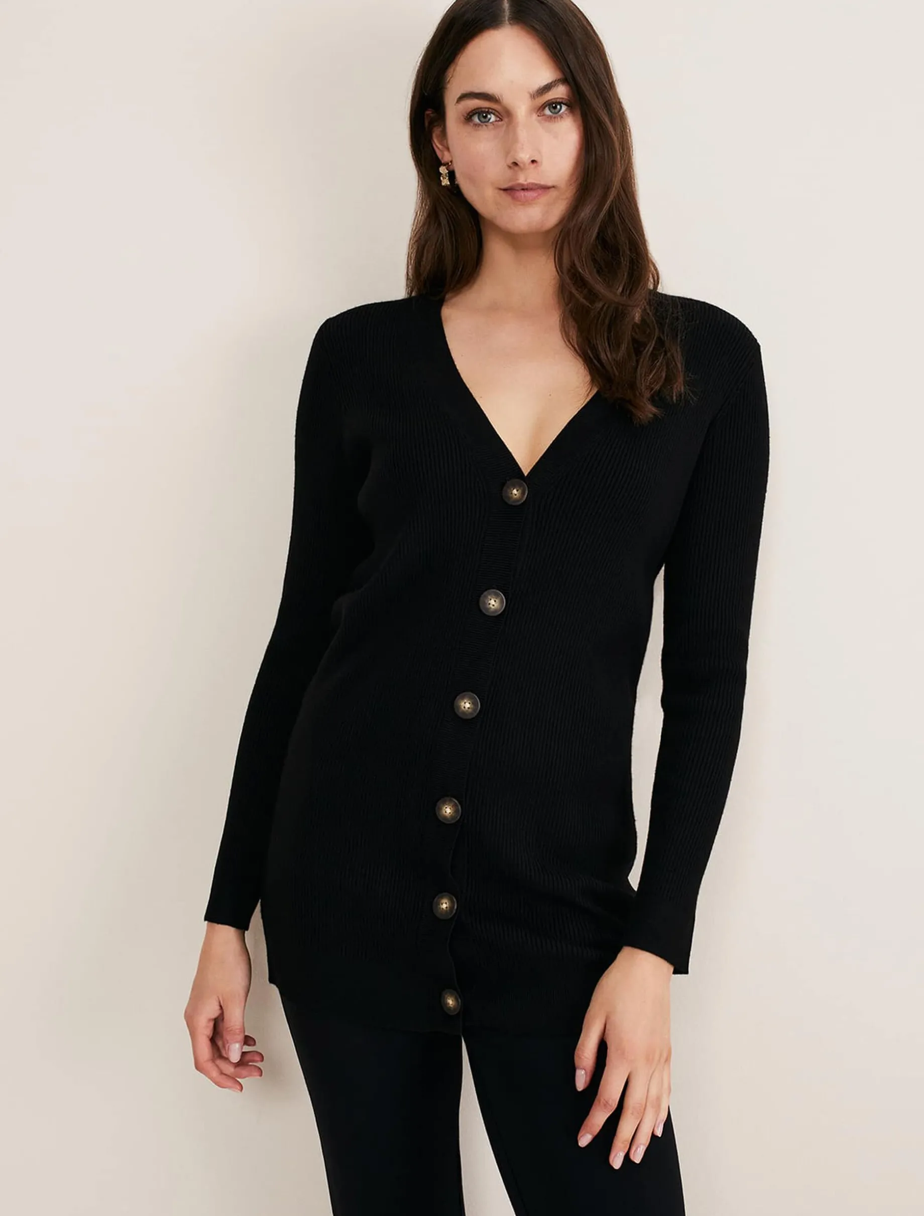 Camille Ribbed Longline Cardigan