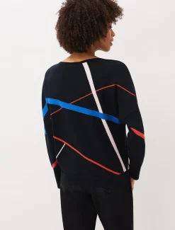 Candice Abstract Print Fine Knit Jumper