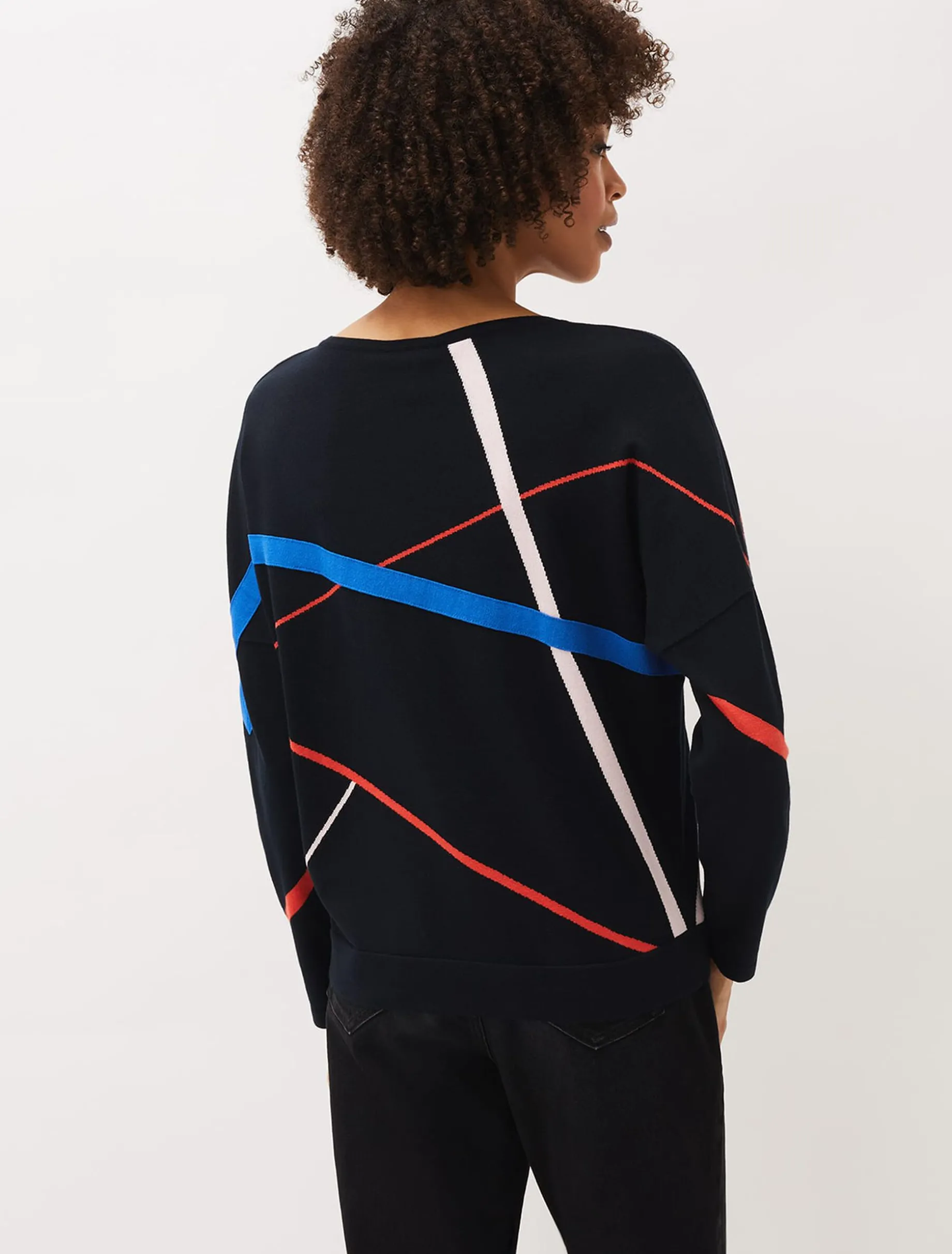 Candice Abstract Print Fine Knit Jumper