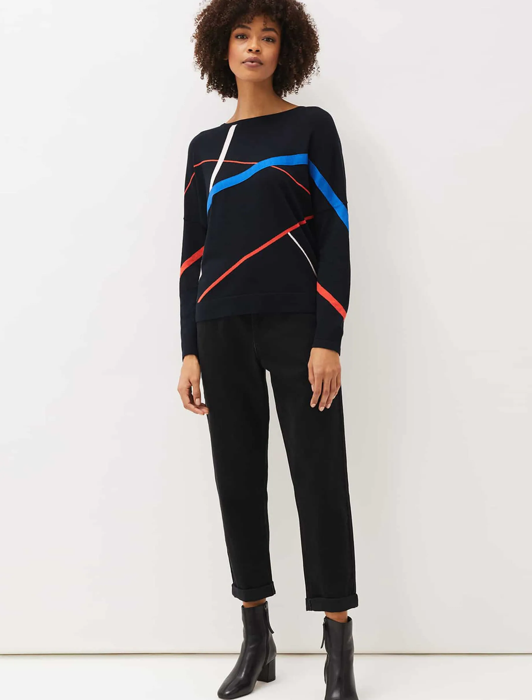 Candice Abstract Print Fine Knit Jumper