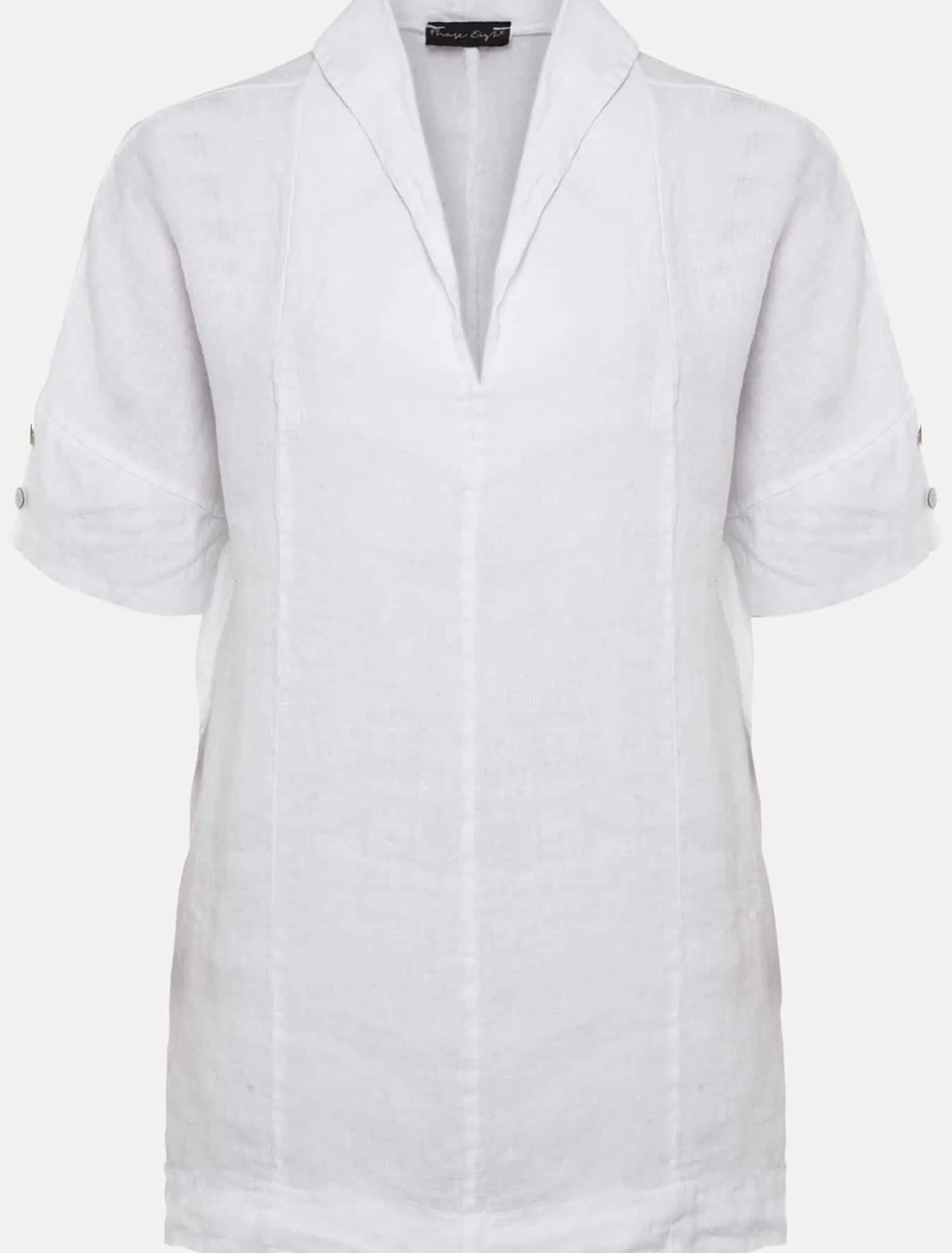 Carita V-Neck Linen Blouse