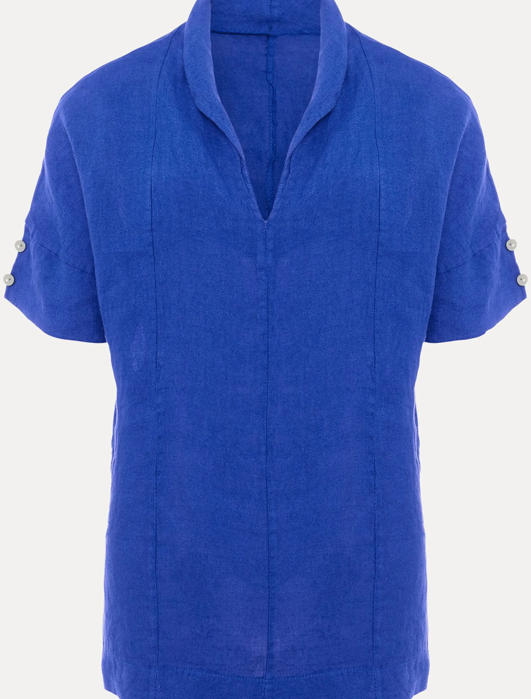 Carita V-Neck Linen Blouse