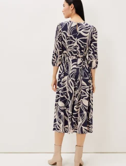 Carley Print Jersey Midi Dress