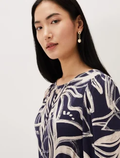 Carley Print Jersey Midi Dress