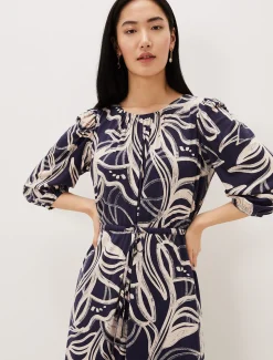 Carley Print Jersey Midi Dress