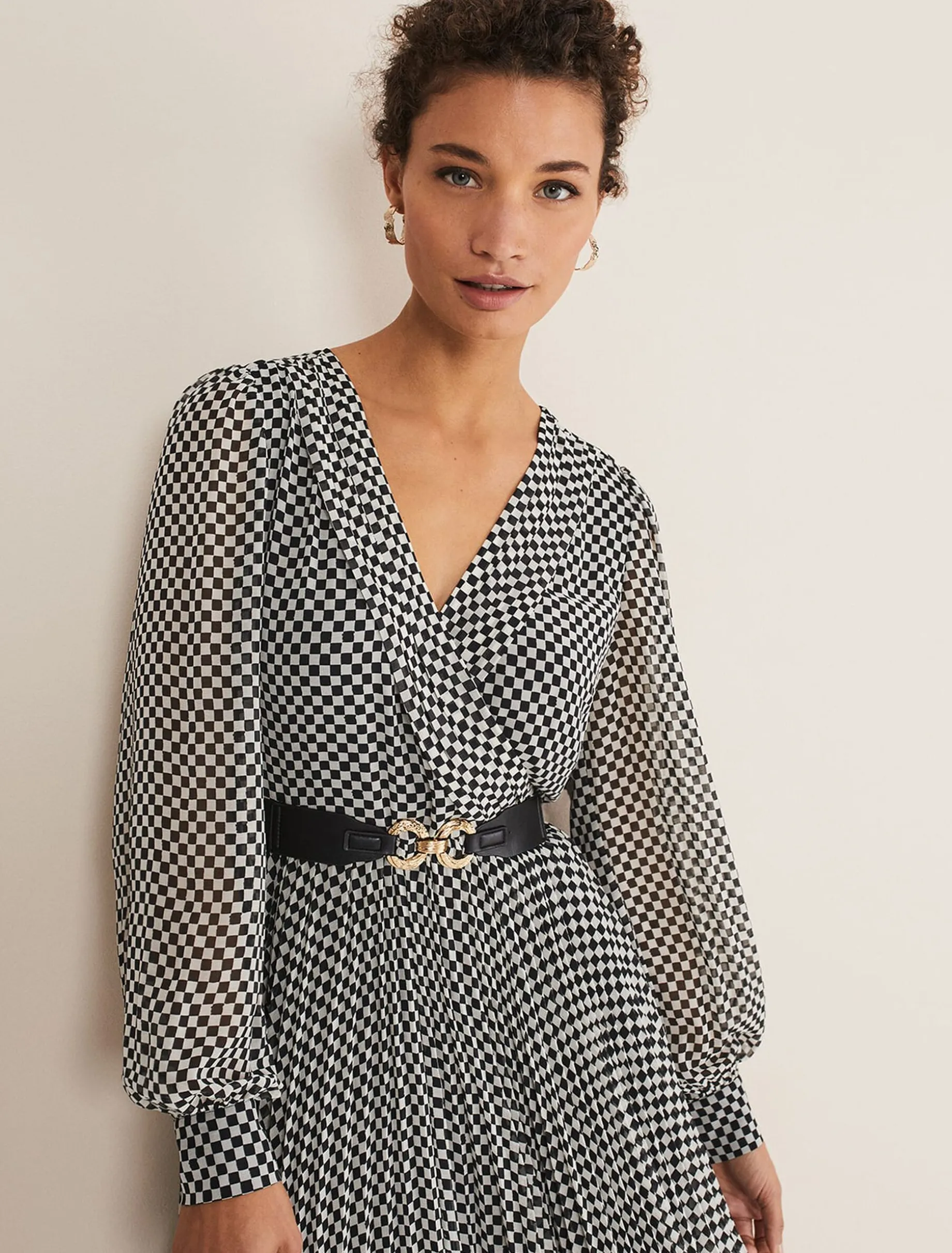 Carmen Checked Midaxi Dress