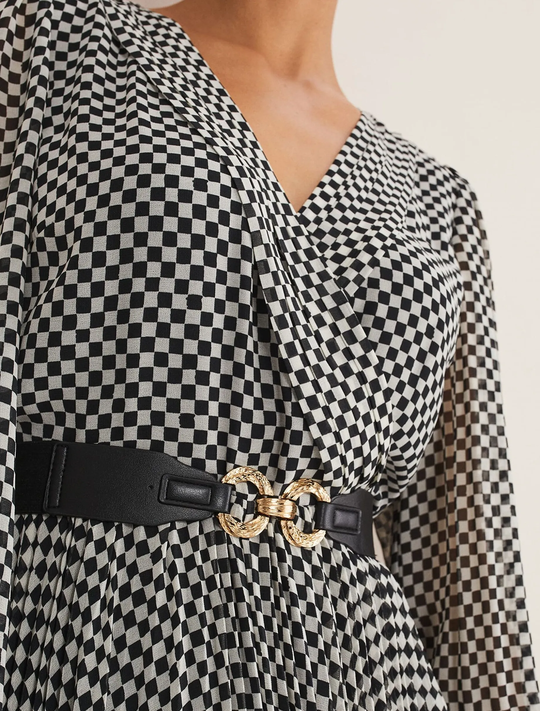 Carmen Checked Midaxi Dress