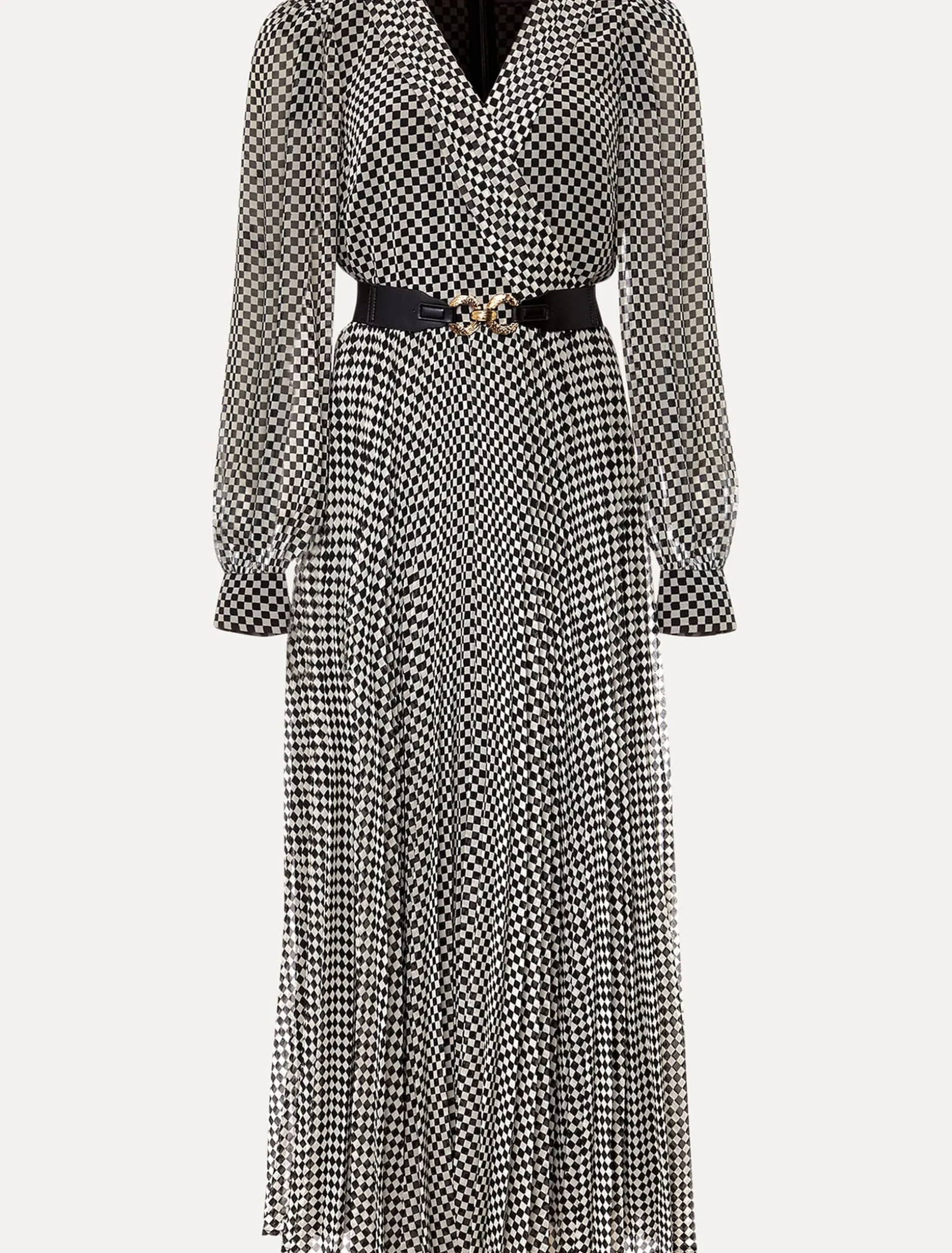 Carmen Checked Midaxi Dress