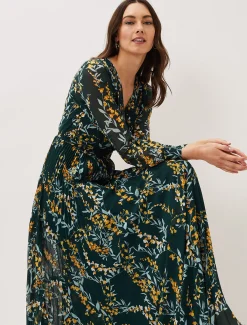 Carmen Pleated Maxi Dress