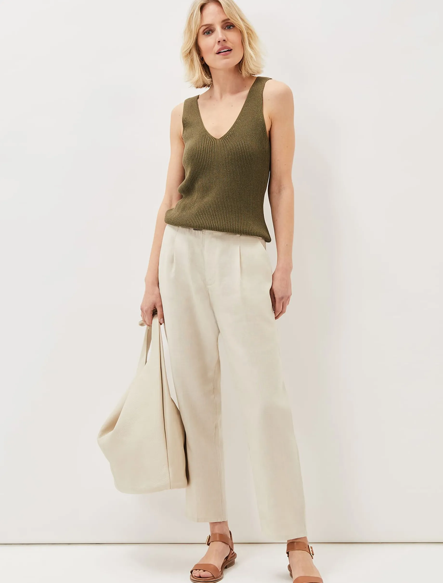 Caryl Ribbed Vest Top