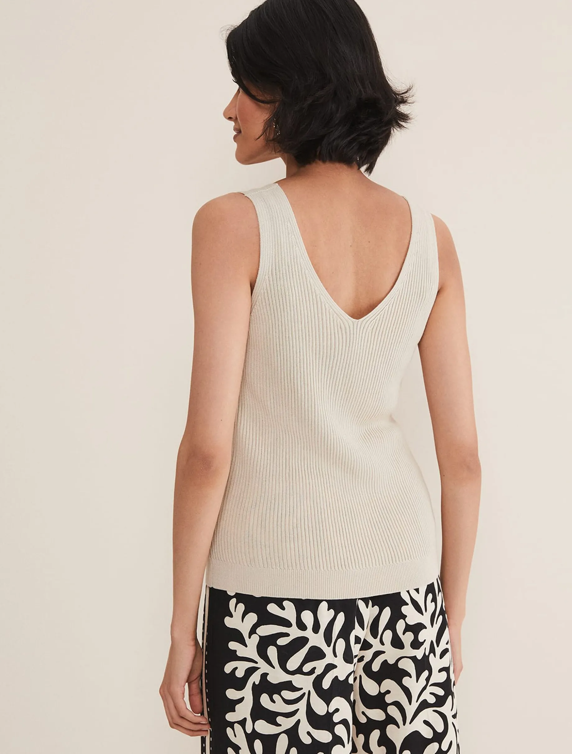 Caryl Ribbed Vest Top