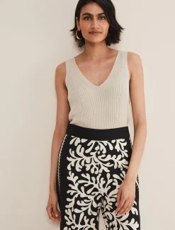Caryl Ribbed Vest Top