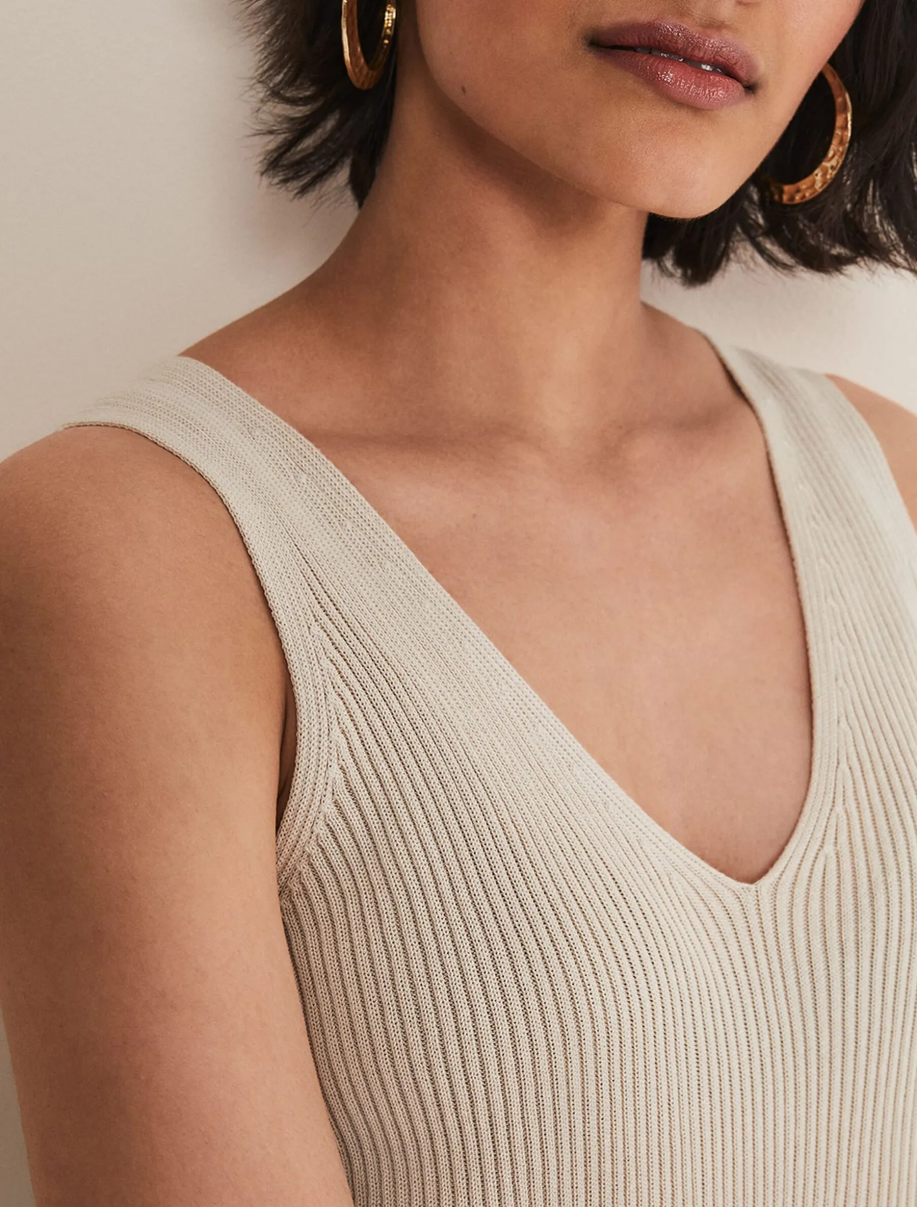Caryl Ribbed Vest Top