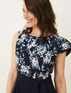 Casey Floral Bodice Tapered Jumpsuit