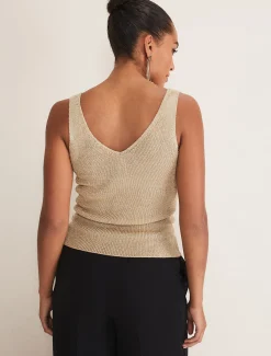 Cassia Metallic Knitted Vest
