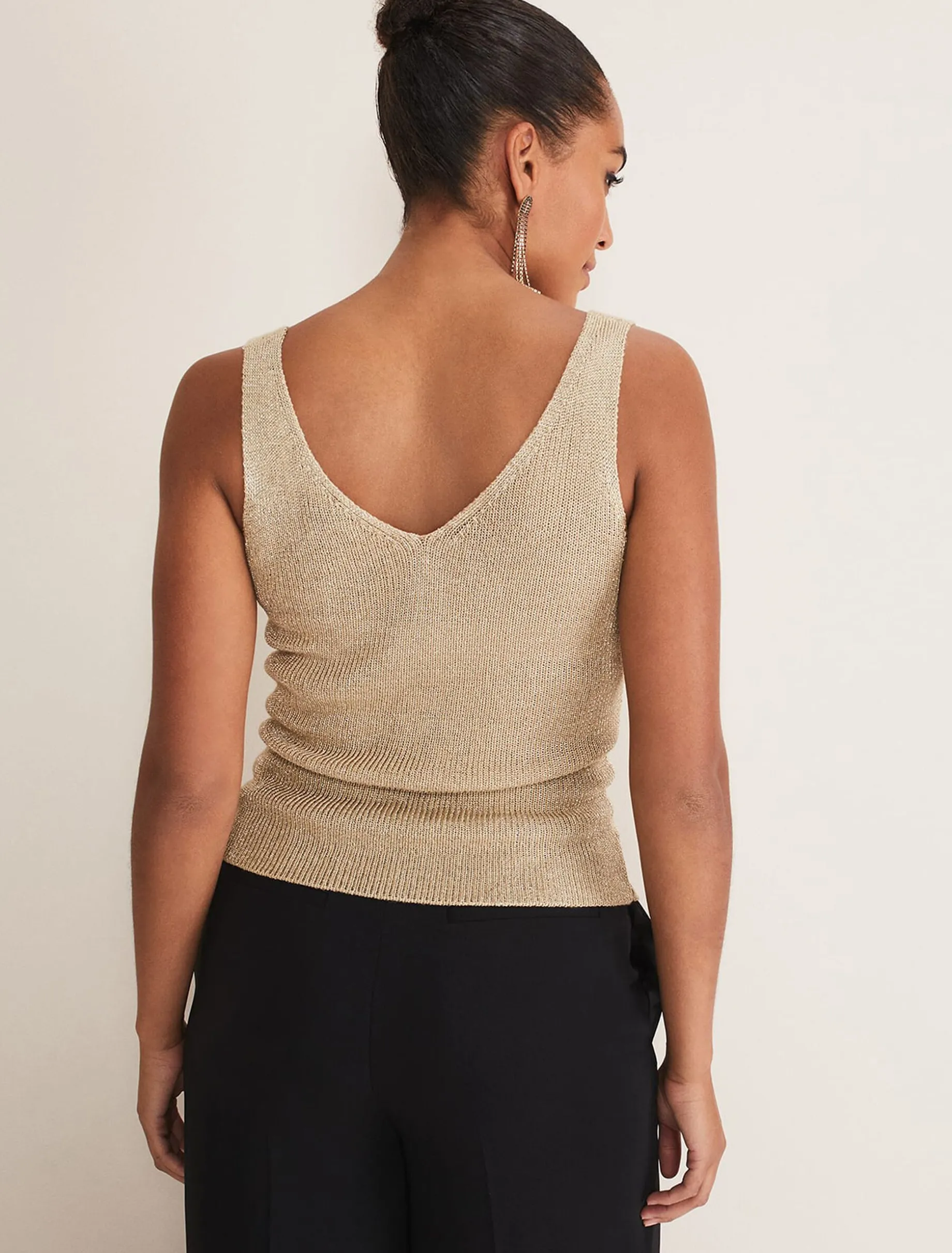 Cassia Metallic Knitted Vest