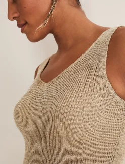 Cassia Metallic Knitted Vest