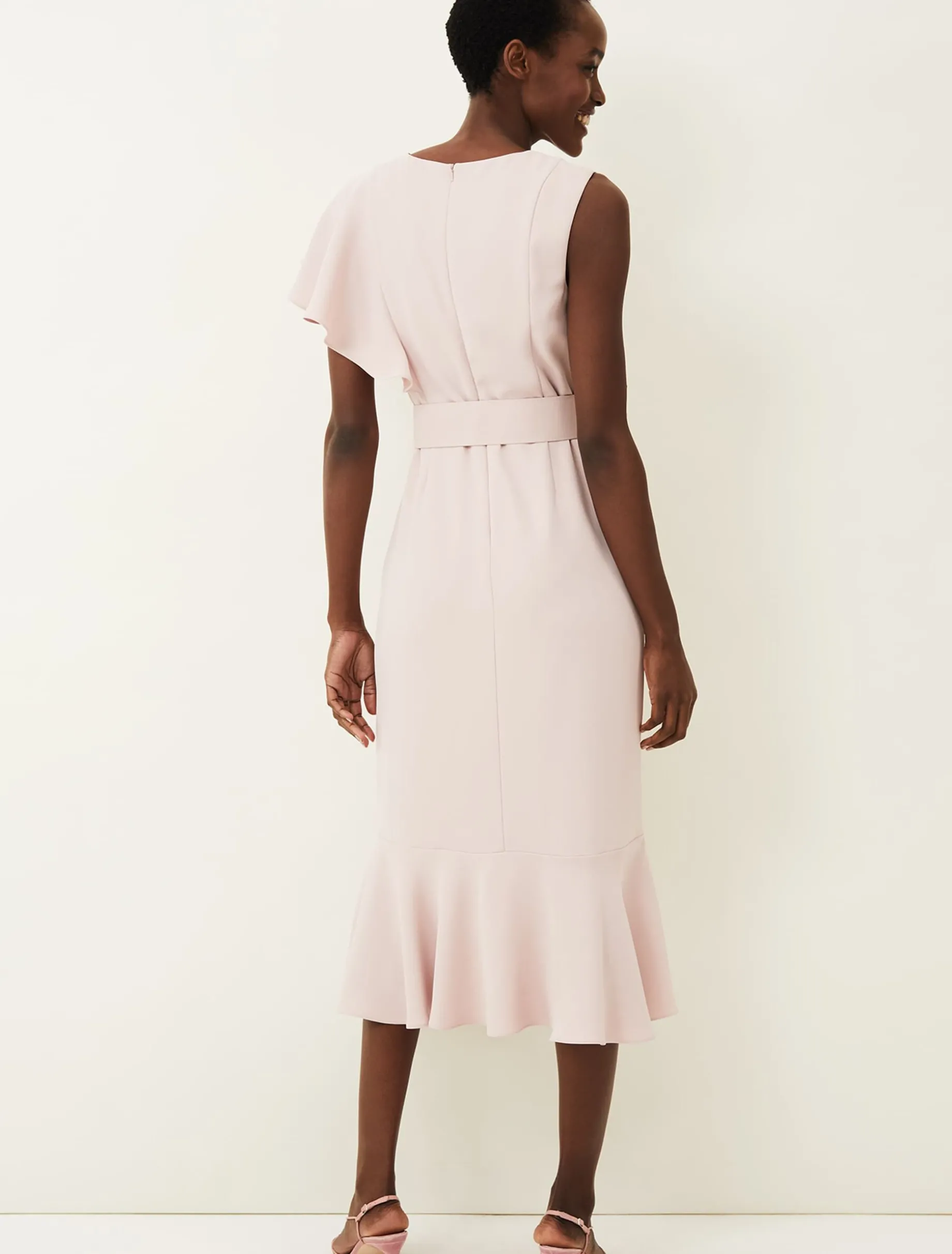 Cassie Frill Belted Dress