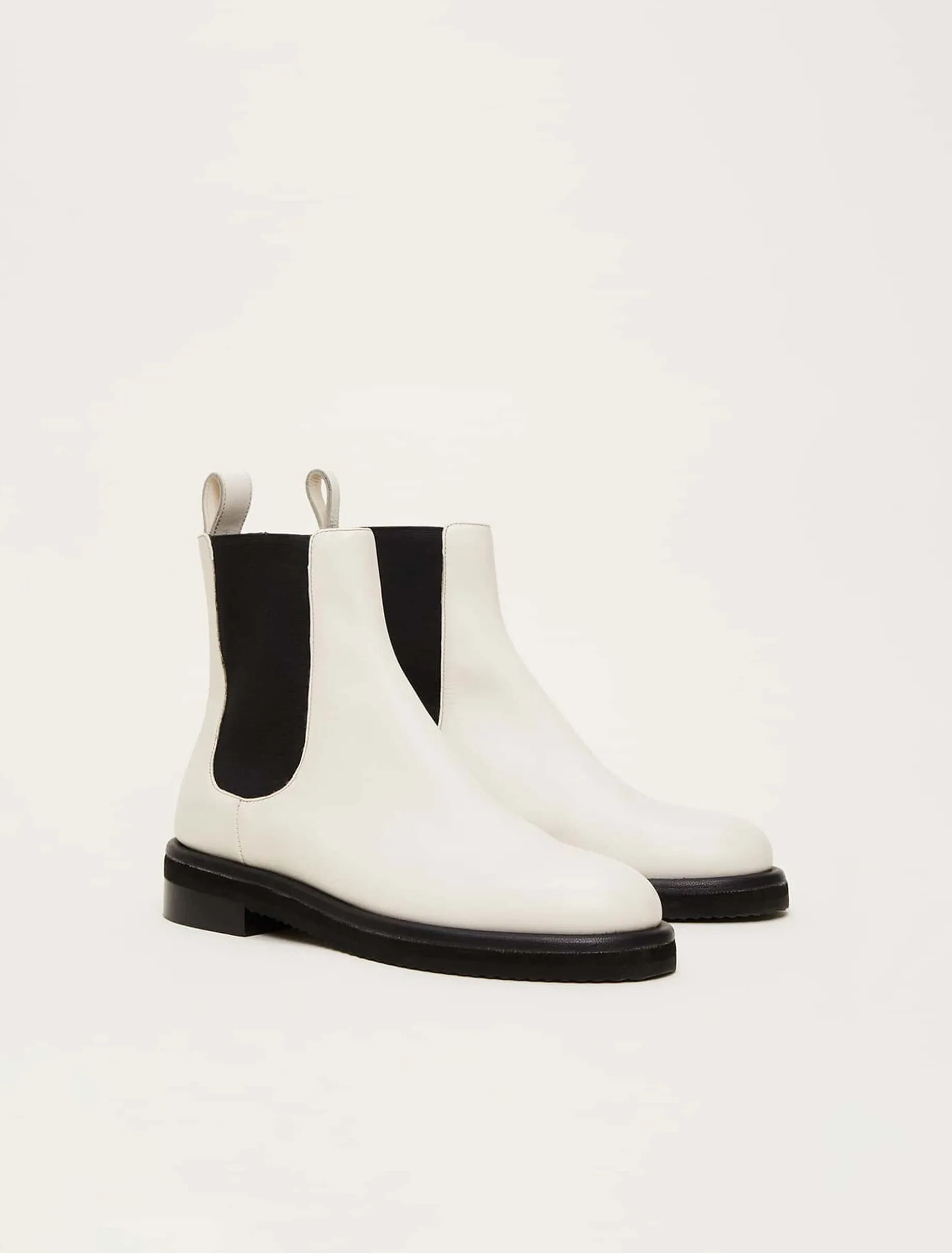 Casual Leather Pull On Ankle Boots
