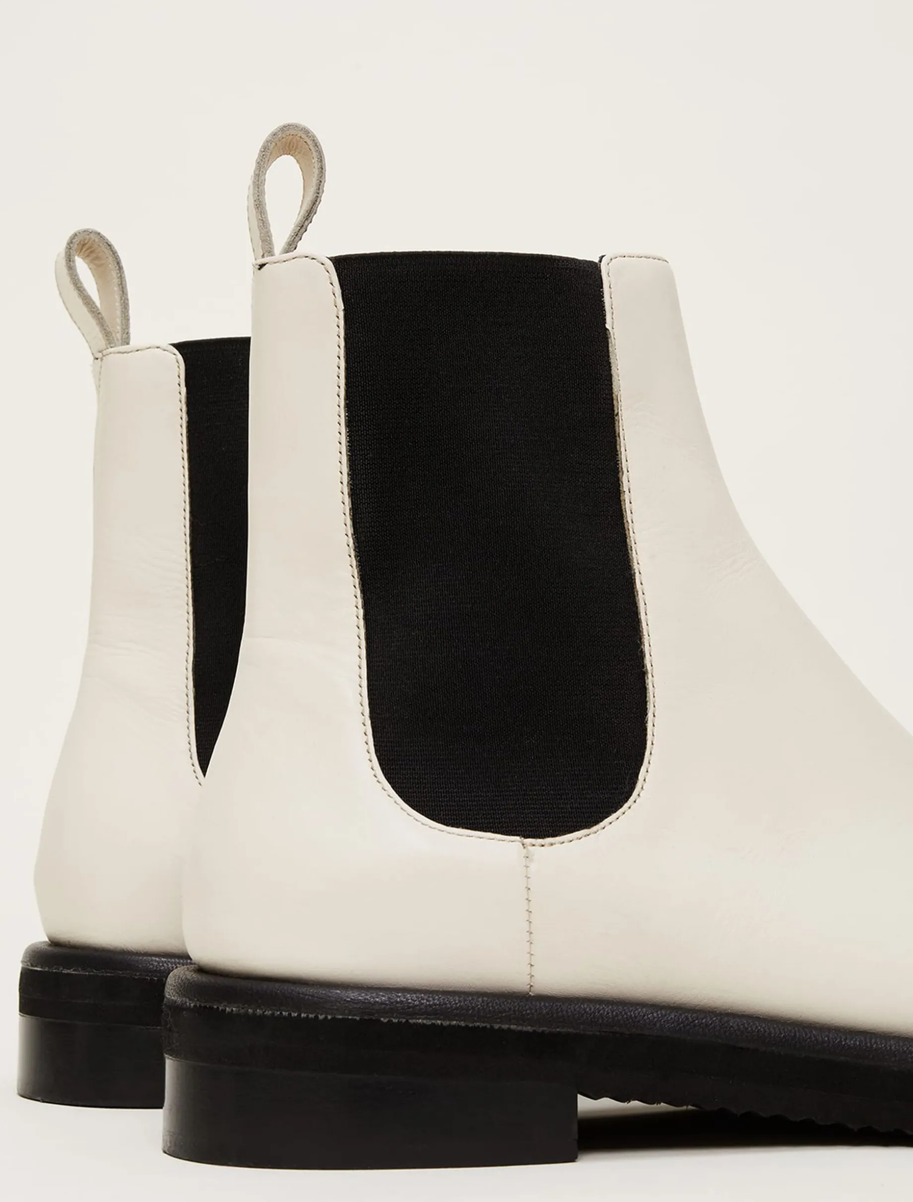 Casual Leather Pull On Ankle Boots